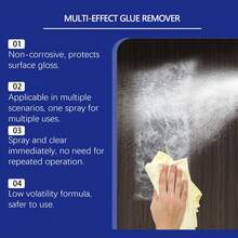 多用途贴纸去除剂，家用粘合剂残留物清洁剂，适用于金属、玻璃、塑料表面 - 液體 - 查看 4