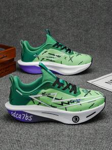 L.S.W.P Men's Athletic Shoes - Lightweight & Breathable Running Shoes, Enhanced Cushioning And Durable Rubber Outsole, Suitable For Training, Hiking And Casual Wear - All-Season Low-Top Sneakers, Streetwear Hiking Shoes, Fashionable Athletic Design, Fabric Upper. - Green - View 10