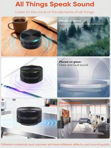 Nebunovo Bone Conduction Buzzer Bluetooth Speaker, Turns Any Object With Space Into A Speaker. Humbird Wireless Portable Subwoofer Sound Travel Speaker - Multicolor - View 3