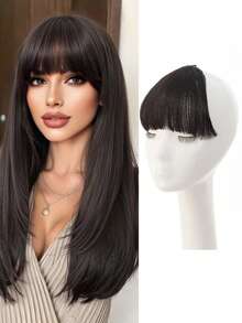 Women's Airy Bangs Wig, Invisible Front Hairpiece, Natural Hair Replacement, Hairline Coverage, Synthetic Bangs Wig, Suitable For Everyday Wear - Multicolor - View 9