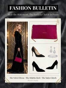 Gucci 1pc Wine Red Silk Makeup Bag, Convertible Shoulder/Crossbody, Cosmetic Storage Pouch With Adjustable Strap, Elegant Minimalist Daily Travel Accessory - Hot Pink - View 2