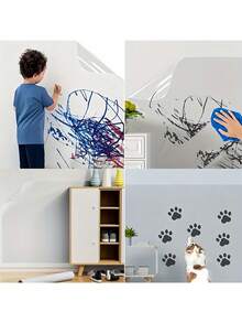 Removable Wall Protection Film Waterproof Oil-Proof Easy To Clean Multi-Function Electrostatic Adsorption Protective Film Kitchen Wall Invisible Oil-Proof Film Suitable For Stove And Countertop Kitchen Bathroom Essential Accessories Home Kitchen Decor - Multicolor - View 8