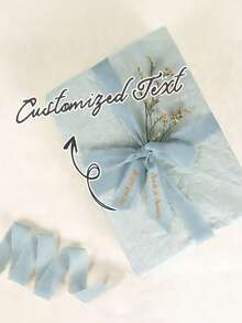 Personalized Wedding Floral Garland With Satin Ribbon - Customized Name And Date Floral Wall Hanging Suitable For Bridal Shower, Birthday, Graduation Ceremony - Durable Polyester Fiber Event Decor, Elegant Design, Wedding Guest Gift, Celebration Accessory, Sophisticated Style, High-Quality Handmade - Multicolor - View 3