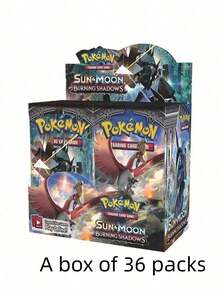 pokemon Juego de Cartas Coleccionables Pokémon, Versión en Inglés, Sol y Luna, Invasión Carmesí, 360 piezas/Caja, 10 piezas/Paquete, Batalla de Mesa para Adultos, Cartas Coleccionables, Colección de Cartas Raras, Regalo para Fiesta de Vacaciones, Regalo de Cumpleaños, Regalo de Navidad, Regalo para Amigos - Multicolor - Ver 6