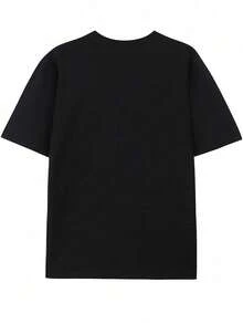 Disney Men's Casual Round Neck Short Sleeve T-ShirtWith Colorful Gradient Mickey Mouse Graphic Print,Suitable For Everyday Wear All Year Round. Men'sGraphic Tee, Men's Apparel - Black - View 2