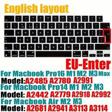 1 chiếc vỏ bàn phím silicon đa ngôn ngữ, phiên bản Châu Âu, phù hợp với Air Pro 13" 15" 14" 16" M5 M4 M3 M2 M1 A3240 A2941 A3241 A3114 A2442 A2779 A2918 A2992 A2780 A2991, thiết kế màu Tím Hoàng Hôn, tiếng Tây Ban Nha/Ukraina/Nga/Ả Rập/Đức/Ba Tư/Ý - Xem 10