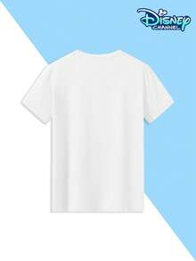 Disney Zootopia 2 Snake Number Print Crew Neck T-Shirt For Boys (Ages 3-12), 100% Cotton Short-Sleeve. Front Features A Blue Python-Shaped Number 2 And An Interactive Animated Image Of Nick And Judy Wrapped Around The Snake. Pairs With Wide-Leg Jeans, Cargo Shorts, Or Casual Sweatpants. Suitable For Theme Park Visits, Zootopia-Themed Parties, Family Trips, Everyday Wear, School, Birthday Parties, Outdoor Camping, And More. Skin-Friendly, Sweat-Wicking, And Breathable. Features The Disney CHANNEL Logo And Cartoon IP. Ideal For School Breaks, Outdoor Running, Classmate Gatherings, And Weekend Walks. - trắng - Xem 3