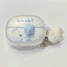 新款卡通耳机保护套吊坠，适用于 Buds 6 Play/SE/8 Active 通用无线耳机保护套，Buds 6 Pro/8 Pro/8 Lite 新款保护套，无线蓝牙耳机保护套 Buds 6 Active/6/7s/6 Lite/5/6s 软壳耳机保护套，透明女款 - 星狗 - 查看 10