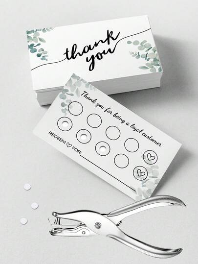 50 بطاقة ولاء للعملاء 5-10 طوابع للمقاهي وصالونات التجميل والمخابز وخدمات الحيوانات الأليفة والمتاجر الصغيرة ومحلات الوجبات الخفيفة وجميع الأعمال المحلية