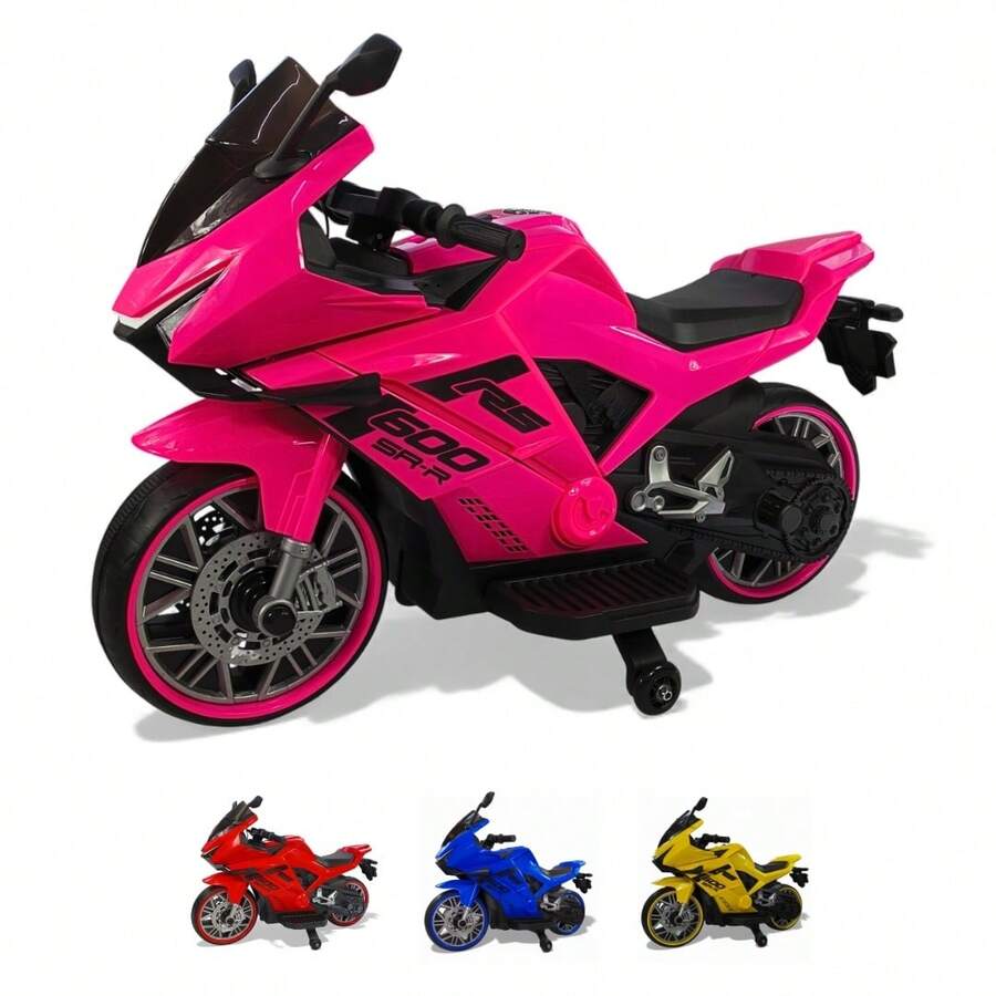 Motocicleta Eléctrica Montable Deportiva Nino Tek-728 - Rosa - Ver 1