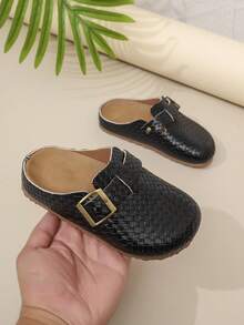 Children's Thick Sole Outdoor/Indoor Slip-On Sandals, Spring/Summer - Black - View 5