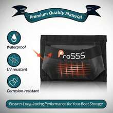 ProSSS 1PC Boat 10"*7" Self-Adhesive Storage Mesh Bag,Marine Organizer For Tools &Amp; Boat Accessories,Waterproof Strong Adhesive Backing, Easy To Install &Amp; Remove,Keep Your Boat Tidy And Items Secure - White - View 3