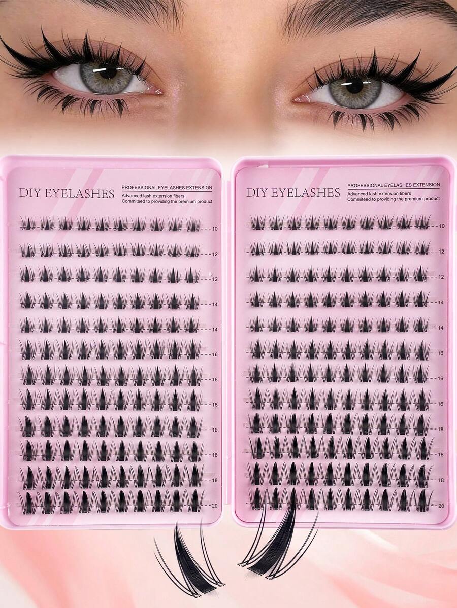 240片装漫画风格单根假睫毛，自然妆效，单根簇状动漫风格尖刺假睫毛，长度10-20mm，DIY湿润妆效美睫，日式漫画风格轻盈纤长假睫毛，数量充足，品质最优，价格最低，新款DIY假睫毛，蓬松柔软，3D水貂毛假睫毛，假睫毛，化妆，嫁接睫毛，短款睫毛，DIY睫毛，浅色睫毛，在家DIY嫁接假睫毛