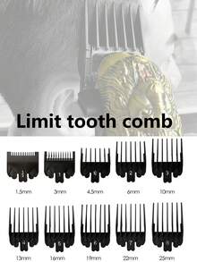10pcs/Set Plastic Electric Clipper Limit Comb, Suitable For Barber Shop Hair Cutting, Gradient Hair Trimmer Ruler Positioning Comb For 8148/8504 - Multicolor - View 3
