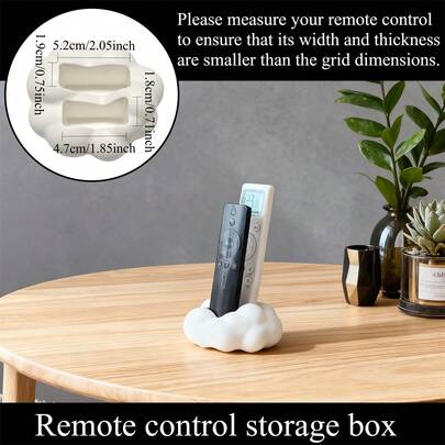 Hộp đựng điều khiển từ xa hình đám mây dễ thương, thiết kế hiện đại đen trắng, hộp đựng đồ dùng tiết kiệm không gian cho điều khiển từ xa TV, DVD, Blu-ray, âm thanh và trò chơi, hộp đựng bằng nhựa trang trí cho phòng khách hoặc phòng ngủ.