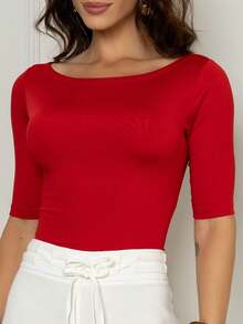Kit 2 Women's Canoe Blouses Short Sleeve Basic Suplex Casual - View 6