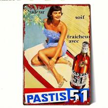CIF BUY Vintage Pastis 51 Advertising Tin Sign Retro 8x12 Inch Metal Wall Art Vintage Bar Decor 2D Flat Hanging Poster For Cafe Home - 彩色 - 查看 11