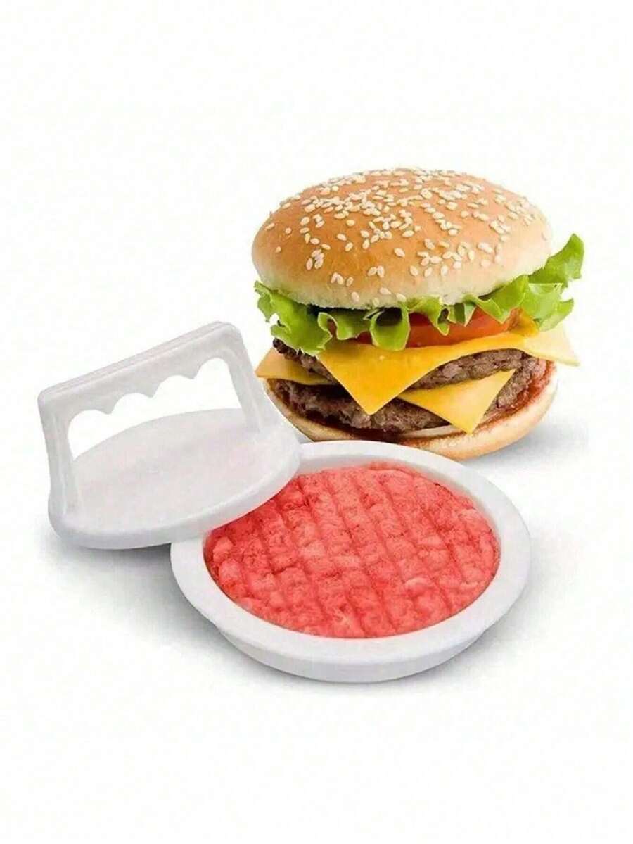 1 Set Hamburger Press, Patty Press, Cheeseburger Press, Creative Burger Press, Non-Stick Burger Press, Milk Cheese Vegetable Pie Mold, Suitable For RV, Restaurant And Party, No Battery Required - White - View 1