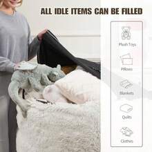 Puff para Guardar Peluches Solo Funda Fundas para Puf para Adultos Lavables A Mquina Puf Blanco Sin Relleno IncluidoDecoración de cuarto, Muebles, Herramientas para hombre, Muebles para cuarto - [AUTOMÓVIL CLUB BRITÁNICO - Ver 5