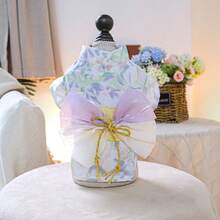 1pc Pet Clothes, Cute Stylish Sakura Dream Kimono Outfit For Small Dogs & Cats - Purple - View 11