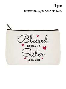 Sister Gift - Best Friend Cosmetic Bag Small Natural Makeup Bag For Big Sister Cosmetic Bag Small Holy Gifts Girls Sisters, Sister - Multicolor - View 13