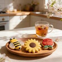 3 piezas Cortadores de galletas con forma de flor de primavera y mariposa, moldes de acero inoxidable con forma de girasol, tulipán, mariposa y abeja para hornear, herramientas de repostería casera DIY para galletas, fondant y decoración de pasteles - Ver 5