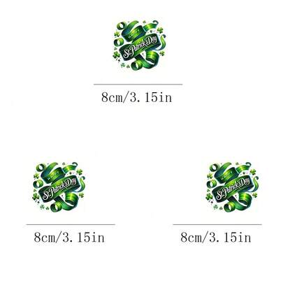1/2/3片装圣帕特里克节三叶草热转印贴纸，适用于DIY T恤、牛仔裤、连帽衫、包包、枕头（混色），节日工艺品，耐用贴纸，服装装饰，派对装饰