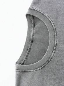 Disney Official Licensed Mickey Mouse Playful 4-Panel Collage Print Vintage Wash 230g Cotton Crew Neck Unisex Tee - Xám - Xem 4