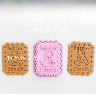 Bear Butter Pattern Cookie Embossing Mold Cute Cartoon Animal Fondant Cookie Cutter Butter Biscuit Mold Kitchen Baking Tools