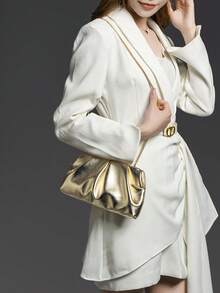 Dancing Engine Purses And Handbag Luxury Designer Shoulder Bags Pu Leather Evening Clutch Bag Purse Women's Bag - Gold - View 3