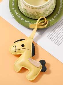 1 pieza Llavero de poni de piel de PU nueva - Simple, versátil, creativa, linda, llavero de coche y accesorio para bolso - Multicolor - Ver 17