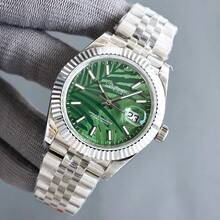 Reloj automático mecánico de 41MM Oyster Perpetual de C Factory para hombres y mujeres con correa de acero, disponible para dropshipping - Azul - Ver 2