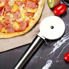Professional Pizza Cutter, Made Of Stainless Steel, With Sharp, Smooth Rotating Blades And An Ergonomic, Non-Stick Handle, Easily Cuts Pizza, Cheese, And Dough. - View 6