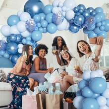 Kit Of 145 Blue  Macaron Balloons For Children's Parties - Easy DIY Assembly M1011-BLUE - A - 查看 4