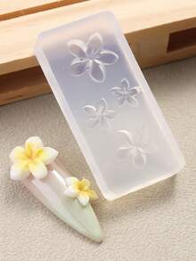 花朵美甲硅胶雕刻模具，鸡蛋花、缅栀子花、百合、郁金香花束图案设计，盛开花朵浮雕美甲模具，美甲艺术工具，美甲用品，饰品装饰 - 無色 - 查看 12
