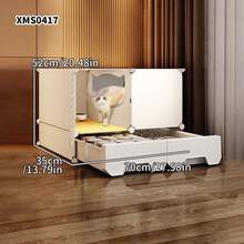 Drawer-Style Cat Litter Box With Storage Drawer, Multi-Functional Enclosed Pet Furniture Easy To Clean - one-size - View 2