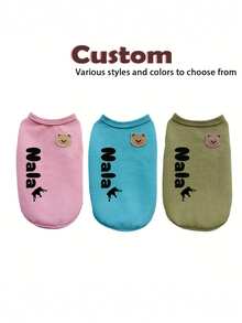 1pc Personalized Mesh Pet Vest, Custom Pet Clothing, Comfortable Breathable Cute Design, Suitable For Spring, Suitable For Small Dogs, Cats Chest Harness With Paw Print Pattern And Leash Ring, Lightweight Customizable Pet Apparel, Pet Supplies - Multicolor - View 8