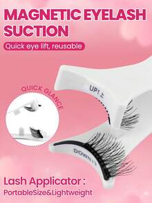 4 pares de pestañas magnéticas con aplicador, sin necesidad de pegamento, look natural 3D de mink falso, pestañas postizas magnéticas suaves, reutilizables y resistentes al agua para maquillaje diario, kit de pestañas magnéticas mejorado, sin delineador ni pegamento, pestañas para principiantes y amantes del maquillaje - Negro - Ver 4