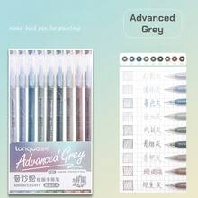 9支装Morandi凝胶笔套装，渐变透明笔杆，0.5毫米圆珠笔/勾线笔，适用于绘画、高光，返校礼物 - 彩色 - 查看 30