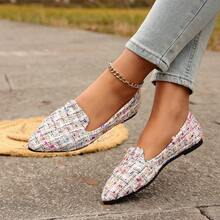 These Lightweight Pointed-Toe Flats For Women Feature A Soft, Skin-Friendly Knit Upper, A Non-Slip Sole, And Breathable, Sweat-Wicking Design. They Are Easy To Wash And Have An Elegant, Sleek Style, Making Them Suitable For Everyday Wear, Commuting To Work, Weekend Shopping, Travel, And Relaxing Breaks. A Perfect Valentine's Day Gift. - 淺粉色 - 查看 2