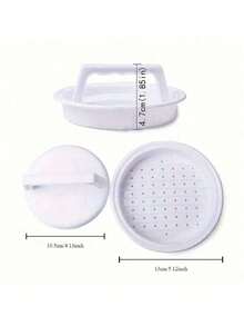 1 Set Hamburger Press, Patty Press, Cheeseburger Press, Creative Burger Press, Non-Stick Burger Press, Milk Cheese Vegetable Pie Mold, Suitable For RV, Restaurant And Party, No Battery Required - White - View 6