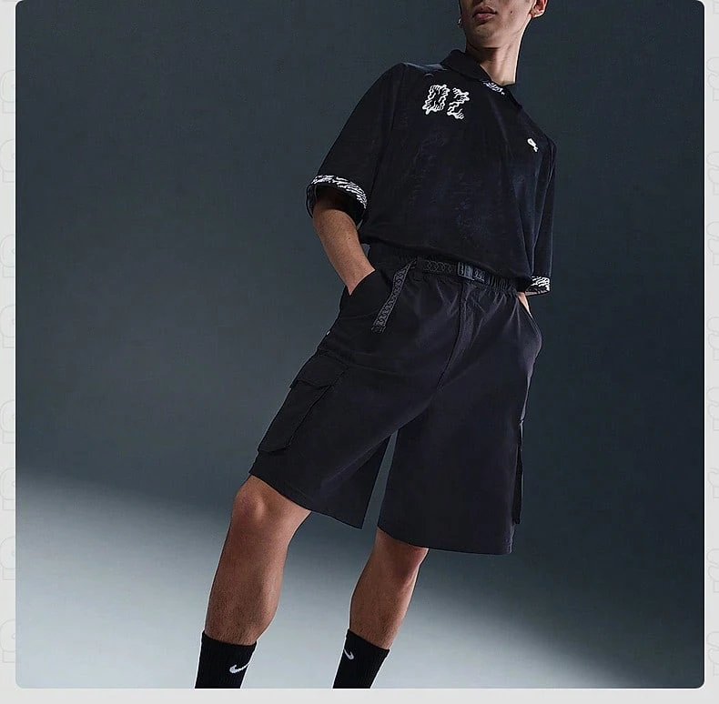 Nike Men's New Loose Woven Breathable Casual Shorts - Black - View 1