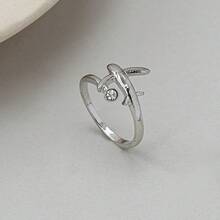 1枚优雅时尚个性化水晶飞机戒指，女士配饰小礼物 - 飛機 - 查看 8