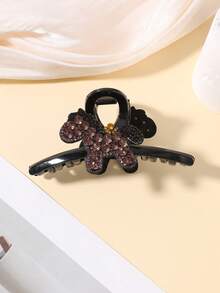 1个全镶钻马尾爪夹，马年节日可爱发饰，复古盘发美学发爪夏季沙滩发夹 - 彩色 - 查看 8