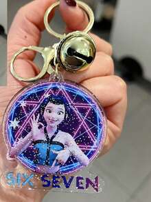 创意卡通双面亚克力女巫猎人钥匙扣，可爱韩流捉鬼猎人钥匙扣，小礼物 - 彩色 - 查看 10
