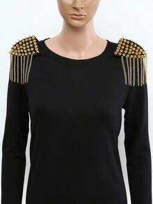 1pc Elegant Raindrop Chain Backless Necklace, Suitable Women Any Occasion - Gold 3 - View 6