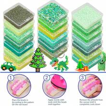 3100pcs 2.6mm Mini Fuse Beads Pixel Puzzle Iron Beads Melt Beads, High Quality DIY Handmade Craft Gift - 2.6mm Perler Beads - View 4