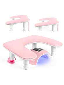 Professional Manicure Armrest: U-Shaped Adjustable Manicure Hand Rest, With Removable White PU Leather Soft Pad, Anti-Slip Manicure Pillow, Suitable For Nail Salons And Home Studios, Perfect Gift For Nail Artists, Beginners, Salon Owners, And An Excellent Choice For Christmas And Professional Appreciation. - Multicolor - View 13