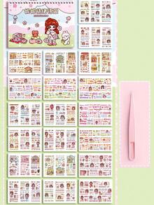 20pcs/Set (Approx. 1000pcs) Bullet Journal Stickers, Suitable For Decorating Planner, People Themed Scrapbooking Stickers, Washi Tape Storage Book School Supplies - 1 Set - View 14