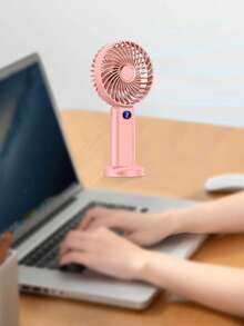 5-Speed Portable Handheld Electric Fan With LED Display, USB Rechargeable Mini Fan With Stand Base, Lightweight For Camping, Office, Travel, Home And Outdoor Use - Multicolor - View 15